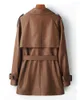 Skórzanie damskie 2023 Oryginalna kurtka jesień i zimowa owczacza płaszcz w połowie długości płaszcza chaqueta cuero Mujer 1230