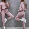 Damskie dresy dla kobiet ścieżki damskie długie rękawy ciepłe solidne pullover bluzie bluzie dresowe sporty strój jogger cyfry jerżenowe jointo femenino l230925