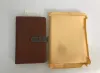 Agenda Notebook Card Holders Cover Leather Diary with Box dustbag and Invoice Note books Style Gold ring