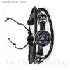 Bracelets de charme Nouveau bracelet de verre pentagramme surnaturel Bracelet gothique gothique satanisme Evil Occulte Pentacle Bijoux Pagan Charme Gift For Friends Q230925