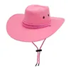 Rosa Cowgirl-Hüte Wildleder Western-Cowboyhut Damen Herren Britischer Retro-Fedora-Hut Top-Cap Outdoor-Sonnenschutzhut mit breiter Krempe