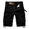 Shorts pour hommes 2024 Été Baggy Multi Poche Militaire Cargo Mâle Coton Kaki Hommes Pantalon Court Tactique 29-44 Pas de Ceinture