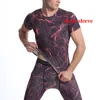 T-shirt da uomo Camicie da corsa a compressione Uomo Rashguard Camo Fitness T-shirt sportiva ad asciugatura rapida Bodybuilding Palestra Allenamento Camicia da allenamento Uomo 230925