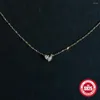 Catene CANNER Collana con ciondolo in zircone scintillante con taglio geometrico in argento sterling 925 per le donne. Catena per collare di gioielli di fidanzamento di nozze