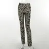 Женские брюки в полоску зебры, вязаные пушистые брюки с высокой талией для женщин, уличная одежда, осенне-зимние модные сексуальные брюки YJ22454MH 230925