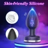 Anal Toys Wireless Remote LED Light Vibrator Sex Toy for Men Women Plug Male Prostate Massage Vagina Anus Butt 230925