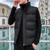 Gilets pour hommes Hiver Hommes Noir Gilet Chaud Col Montant Gilet À Glissière Plus Taille 3XL 4XL 5XL Garçons Casual Sportswear Couple Veste Sans Manches L230925