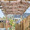 Dried Flowers 180cm Artificial Cherry Blossom Sakura Garland Wedding Arch Garden Backdrop Home Party Decoration Silk Fake Plants Vine 230923