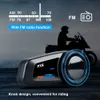 Walkie Talkie Fodsports FX6 Motorcycle Helmet Bluetooth Intercom Moto Helmet Headset 1000m 6 Rider BT 5.0 Interphone Intercomunicador FM Radio HKD230925