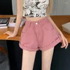 Frauen Jeans Sommer Stil Hosen Für Frauen 2023 Harajuku Koreanische Mode Vintage Rosa Gesäumten Shorts