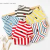 Hoodies Sweatshirts 2023 Spring Autumn Winter 2 3 4 6 8 10 years cartoon neck pullover basic turtleneck striped tirt tirt for Kids Baby Boy 230925