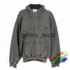 Erkek Hoodies Sweatshirt Patchwork Vetements Ağır Yıkalı Hoodie Erkek Kadınlar 1 1 En Kaliteli Harkin Fermuar Kapşonlu Büyük Boy VTM kazak J230922