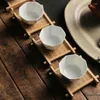 Maty stołowe kawa kawa kubek podkładka dekoracje bambusowe podstawki trwałe odporne na ciepło kwadratowe mata dania naczynia