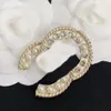 Nova moda broche cheio de diamantes Personalidade elegante lapela versátil temperamento pin suéter acessórios paety vermelho ouro pérola diamante lasca latão um broche 284