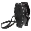 Hundbärare kvinnor gotisk axelväska kista formad vintage handväska crossbody
