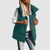 Gilet da donna Cappotto da donna Gilet corto Risvolto largo Piumino di cotone Giacca da notte Abbigliamento invernale