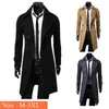 Men's Trench Coats 2023 Fashion Designer Men Long Coat Mens Autumn Winter Double-breasted Windproof Slim Plus Size