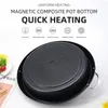 Pans Korean Soup Ris Seafood Stewpot Shallow Pan Non Stick Army Pot Stek Bargrill Electromagnetic Furnace Cooker