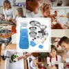 Cucine Gioca con il cibo 18 pezzi Set da cucina Finta per bambini Utensili da cucina e da forno Per bambini Chef Giochi di ruolo Regalo educativo 230925