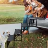 Hundkläder bil husdjur trappor extra breda lätta ramper fällbara steg för bilar SUV: er höga sängar och lastbilar