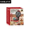 Bread Makers SK854 Mini Donut Maker Potable Electric Non-stick Coated Doughnut Machine With Three Holes For Home