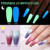 Nagellak UR SUIKER 7,5 ml Blauwe Lichtgevende Thermische Gel Kleurverandering Gel Losweken UV Gel Fluorescerende Neon UV Nagels Gel 230923