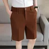 Herr shorts män sommar hög kvalitet casual business manlig smal fit mode våffel mönster shorts/ andas cool komfort kort 29-38