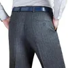 Ternos masculinos ICPANS terno preto calça para homens calças de lã solta clássico reto s vestido formal negócios