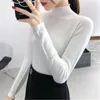 Women's Sweaters 2023 Half Turtleneck Thin Knit Sweater Women Autumn And Winter Slim Tight-fitting Pullover Short Inner Long-sleeved