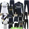 Les ensembles de survêtement de football set le Real Madrid Tracksuit Set 23 24 Bellingham Vini Jr.Kit de football pour hommes et enfants Chandal Futbol survivant