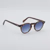 Gafas de sol Diseñador Hombres Mujeres Vintage Lente Degradada Anteojos Marca Gregory Peck Retro Rayas Marrón OV5186 Gafas Con Caja