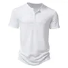 T-shirts pour hommes Col d'été Hommes Casual Couleur unie Chemise à manches courtes pour Polo Haute QualityMens