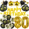 Другие товары для вечеринок Amawill Набор воздушных шаров для украшения 80-летия Золото Серебро Товары для вечеринок 80 лет Номер 80 Мужчина Женщина Декор с днем рождения 230923