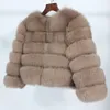 Pelliccia finta da donna 2023 vero cappotto invernale giacca da donna naturale procione tuta sportiva O-collo spesso caldo lusso femminile taglie forti 230925