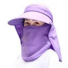 Wide Brim Hats Beach Hat Sweat Absorbing 360 Degrees Protection Breathable Summer Solid Color Sun Fishing Dressing Up