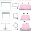 Table Skirt 183x77cm Birthday Tulle Table Skirting Wedding Party Tutu Tulle Table Skirt Baby Shower Wedding Party Home Decor 230925