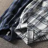 メンズドレスシャツ春秋ヘビー級ピュアコットンチェッカーシャツ男性服シンプルな用途カジュアルロングスリーブ格子縞のジャケット