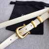 Woman Belt Luxury Lady Narrow Belts High Quality women Designer Belts Classic Genuine Leather Gold silver buckle 5 Color optional Width 2.5cm