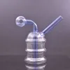 Heißer Verkauf Shisha Glas Ölbrenner Bong Recycler Aschefänger Wasserpfeife Dab Rig Bongs Hand Rigs zum Rauchen mit 30mm Öltopf Günstigstes