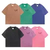 2023 Verão Mens Designer Camisetas Galerias Tee Depts Redondo Pescoço Lavado Desgastado T-shirt Carta Luxo Casual Moda Homens Mulheres Tops de Algodão