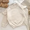 Set di abbigliamento Cervo Jonmi Per i più piccoli Bambini Autunno Abiti lavorati a maglia Pullover Maglioni Pantaloni 2 pezzi Stile coreano Tinta unita Neonate Casual