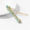 Hair Clips Multicolor Chip Stone Beaded Hairpin Irregular Shape Natural Quartzs Reiki Trendy Headwear Jewelry Accessories