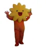 Costume da mascotte di girasole di simulazione di Halloween, spettacolo di scena, costume da bambola di cartone animato, costume da bambola