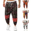 Herrenhose, Herren, Baumwolle, Leinen, bedruckt, Blumenmuster, Harem, locker, Hippie, Yoga, Festival, Baggy-Hose, modisch, lässig, für Männer, traditionell, japanisch