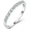 Nya designbandringar bröllopsringar kvinnor 925 Sterling Silver Simulated Diamond Ring Jewelry274V