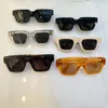 Lunettes de soleil carrées épaisses en cristal/gris foncé pour hommes, lunettes de soleil de styliste, lunettes UV400 unisexes avec boîte