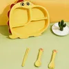 Plattor Universal Toddler Cartoon Shape Snack Portable Kids Divided Childrening Dishes Plate Table Seary