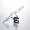 CSYC NC051 Smoking kit 4.49 inch Glass Hand pipes with 10mm Gr2 Titanium Nail or Quartz Tips Silicone Jar Mini Dab Rig