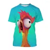 Herren T-Shirts Lustiges Huhn T-Shirts Cartoon Anime 3D-Druck Männer Frauen Mode Übergroßes Hemd Junge Mädchen T-Shirts Tops Kleidung