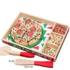 Kitchens Play Food Pizza-Spielzeugset aus Holz für Kinder 230925